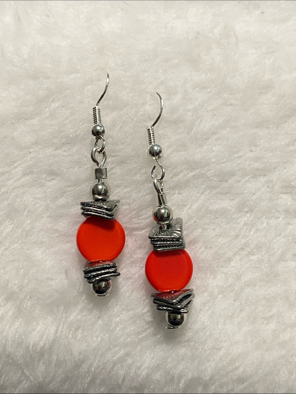Good Vibes Only  Red Drop Bead Earrings -